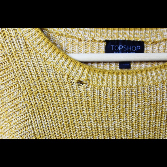 Mustard Topshop Knit Sweater - Size 8 - Picture 4 of 4